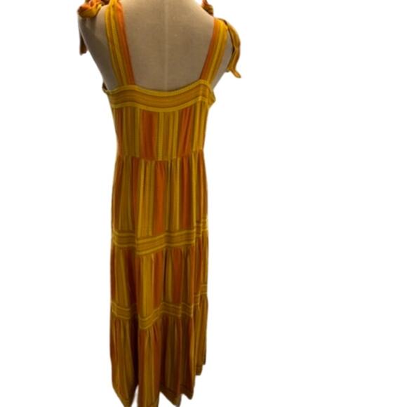 "A LOVE'S A" Tie Strap Tier Sundress SZ M Babydoll Boho Summer Fairy Core Flowy - Picture 3 of 16